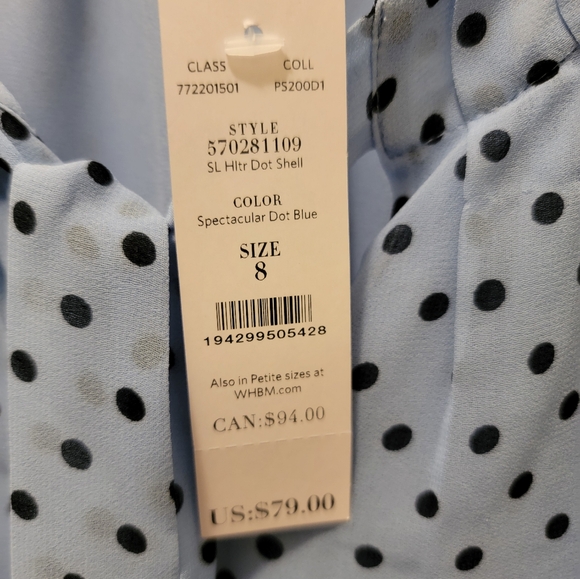 WHBM Polka Dot Shell - Picture 3 of 7